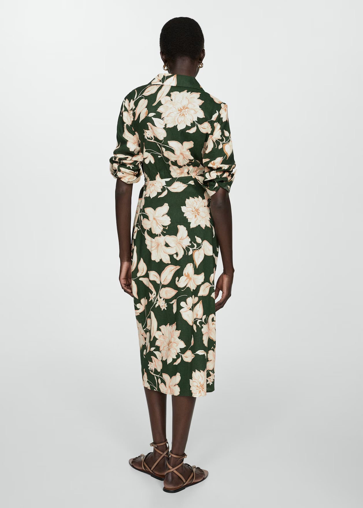 RACHAEL Linen Wrap Style Dress