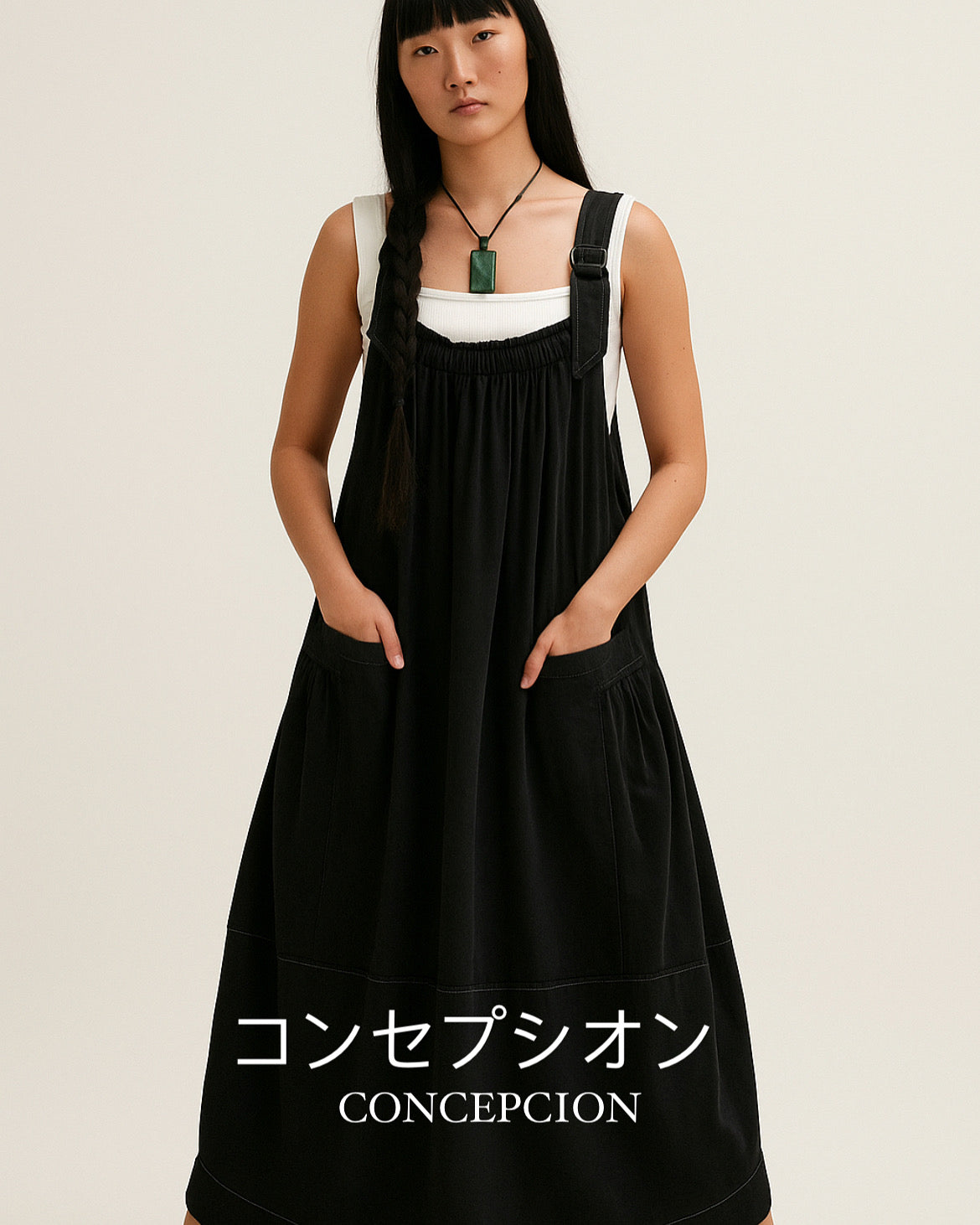 Cotton Overalls Dress , Bohemian Dress in Black