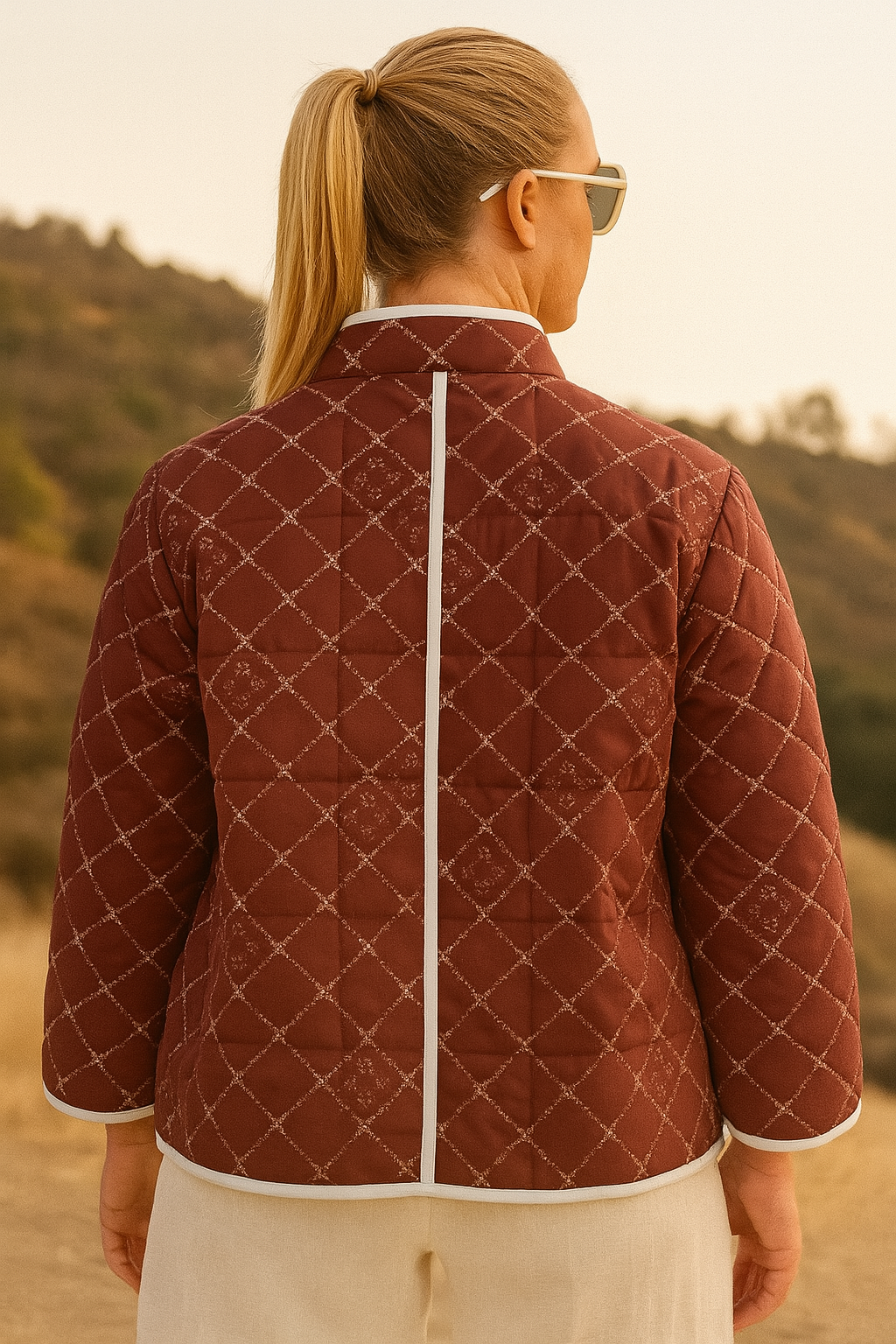 Brown Vintage Style Quilted Jacket Puffer Jacket