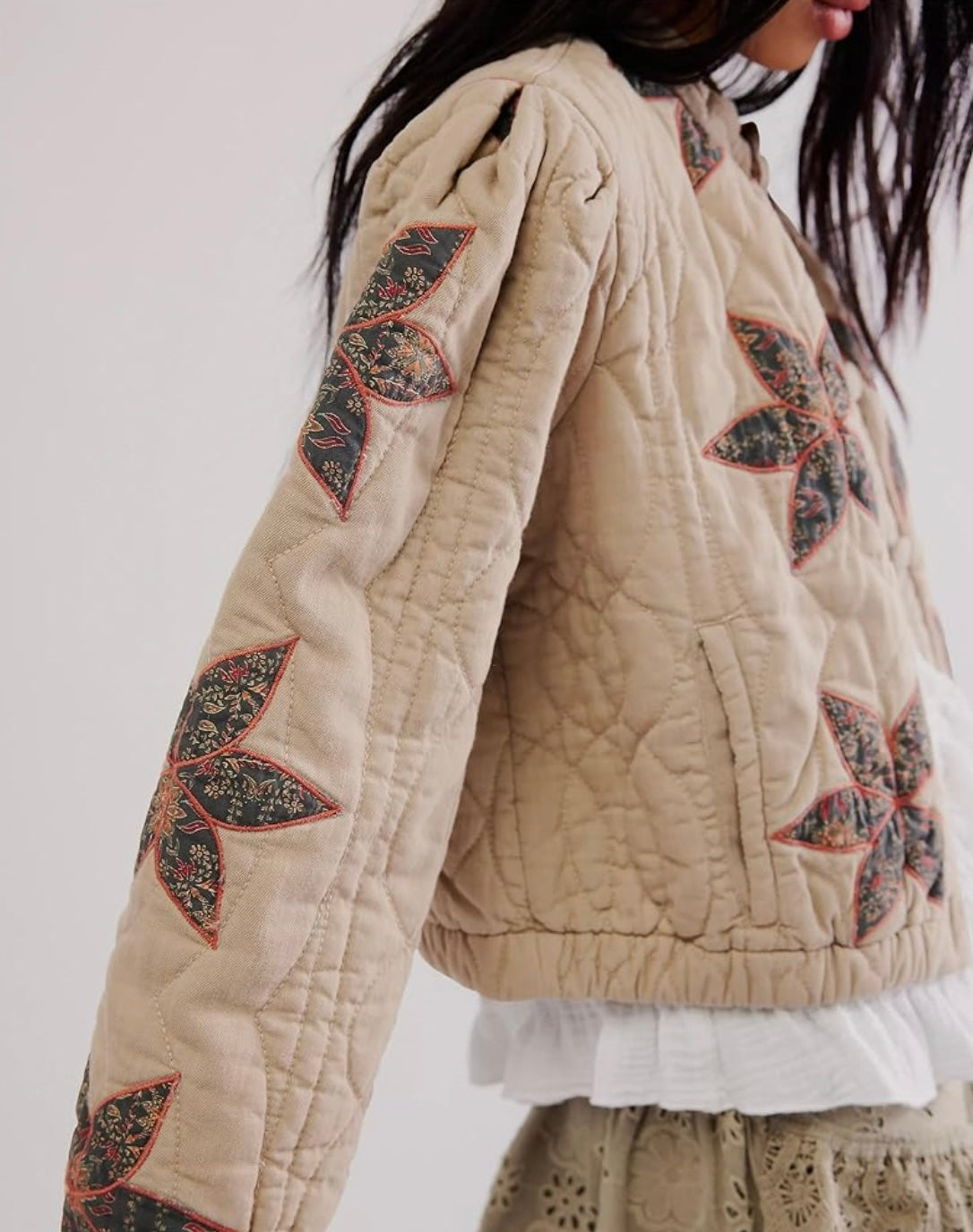 JAPANESE Style Quilted Crop Jacket