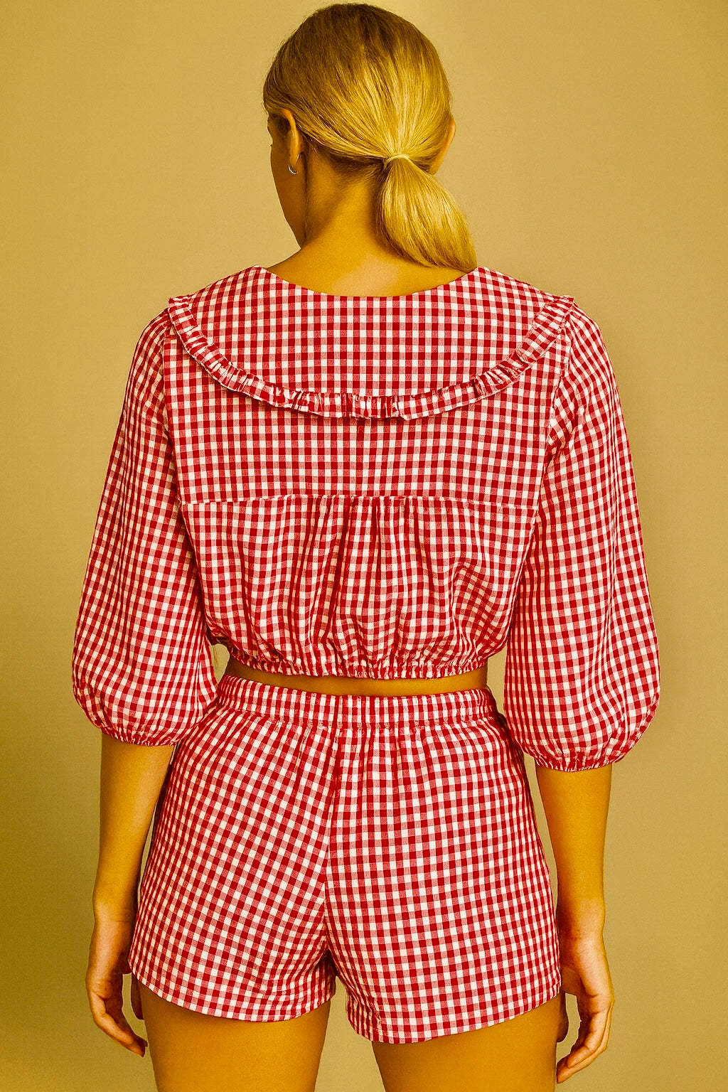 BELLA Mid Drift in Red Gingham