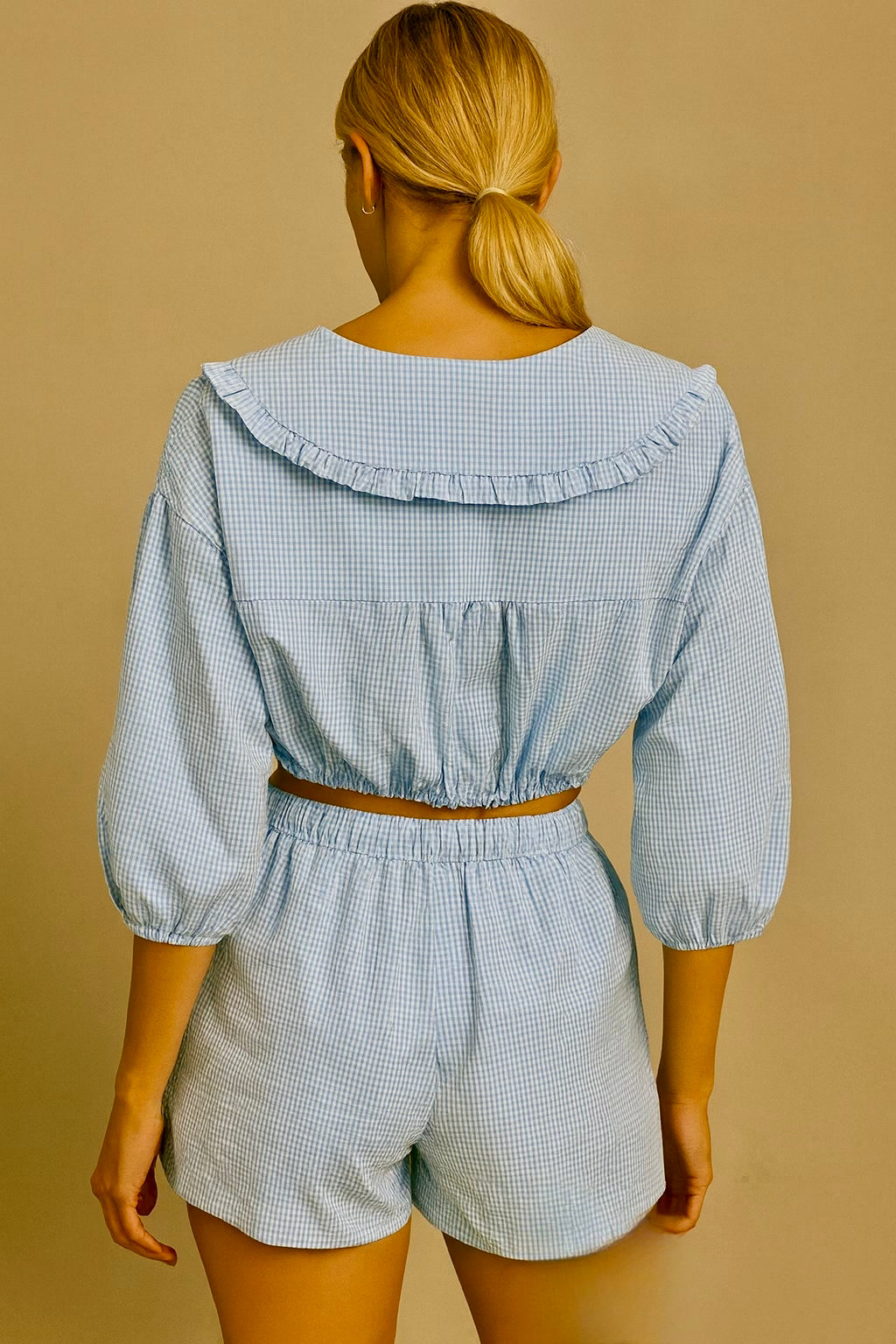 BELLA Mid Drift in Blue Gingham