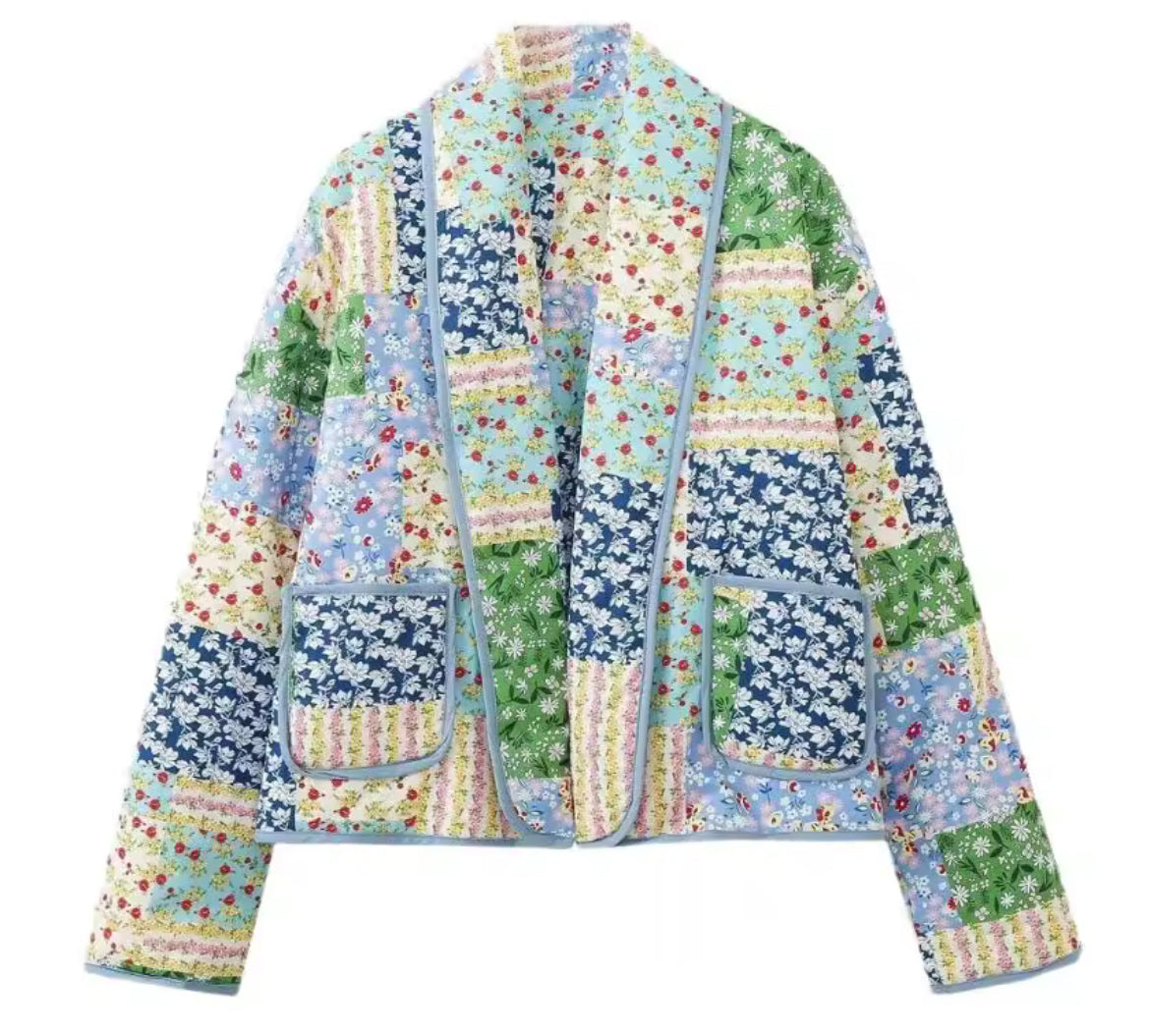 SPRING Floral Quilted Jacket (Reversible)