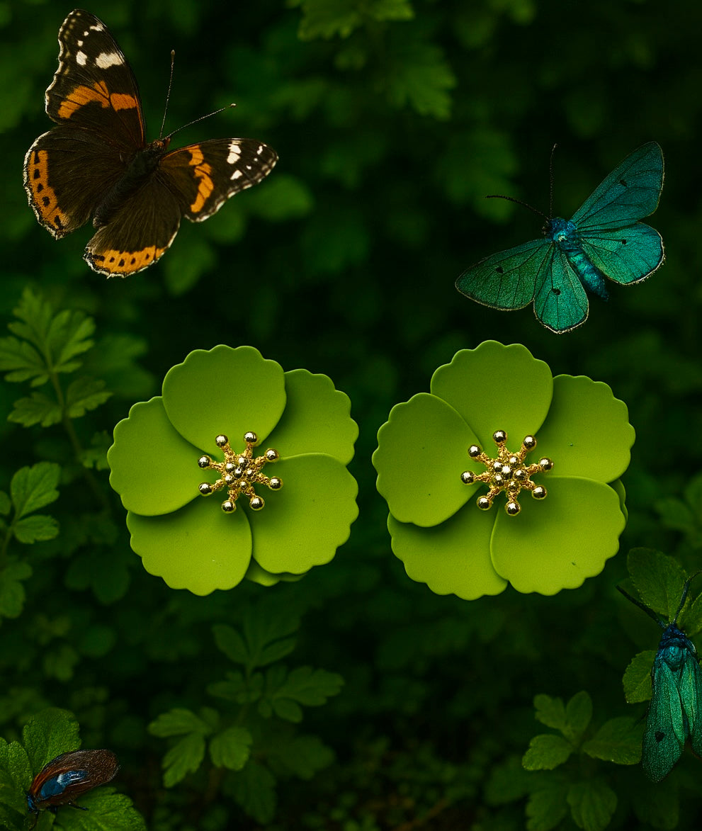 Earrings: Green Getanium Earrings