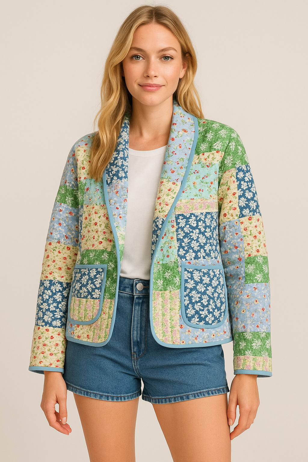 SPRING Floral Quilted Jacket (Reversible)