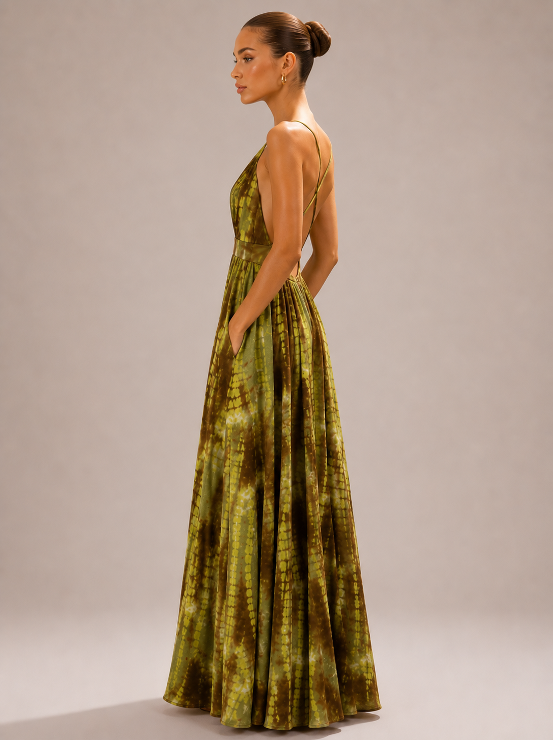 Moss Tie-Dye Rapture Maxi Dress