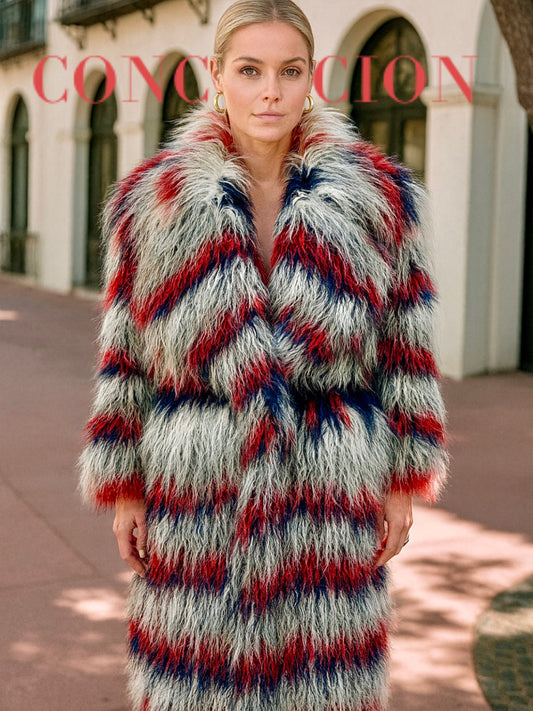 DRESDEN Faux Mongolian Fur Jacket