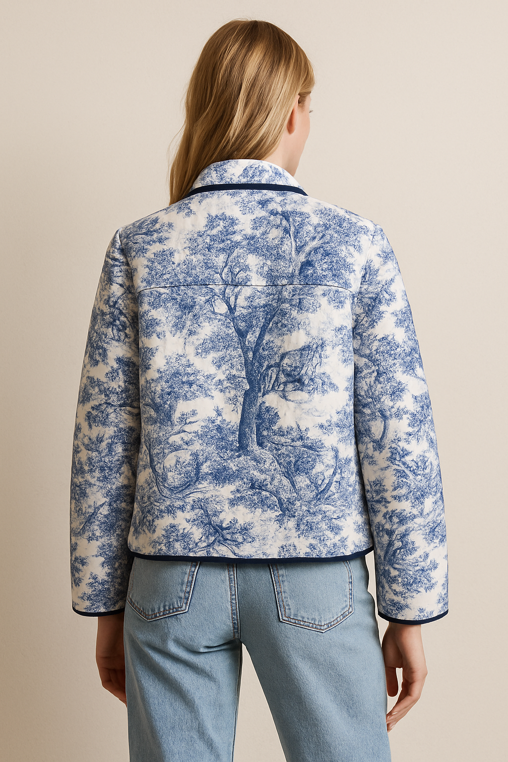 French Toile Quilted Jacket