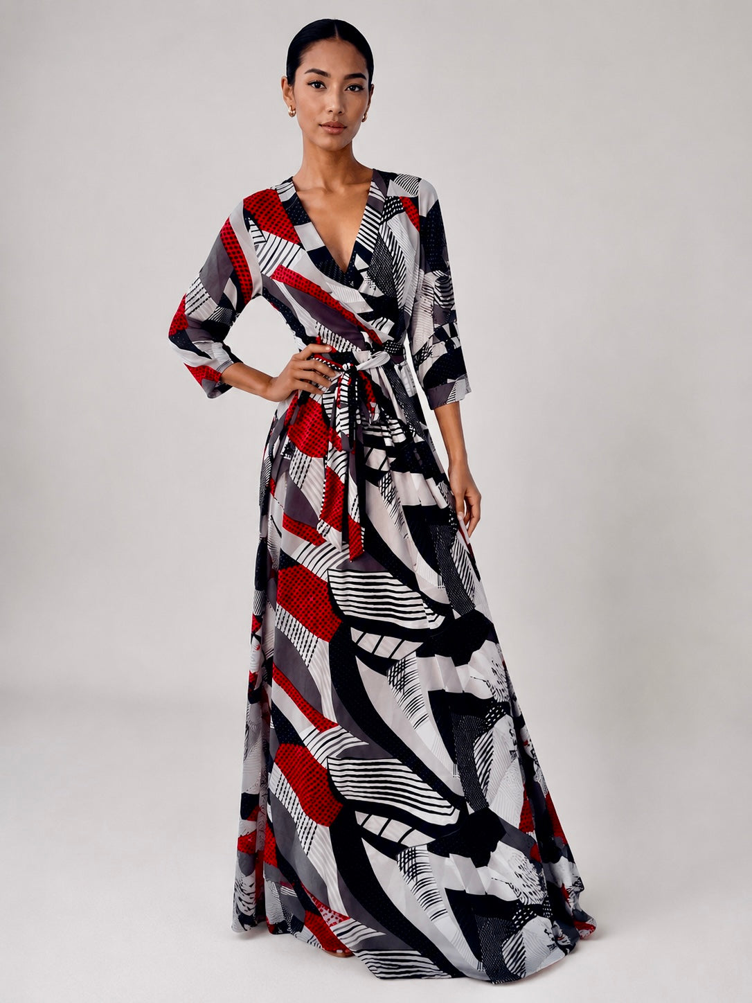 STELLA Wrap Style Dress in Geometrics