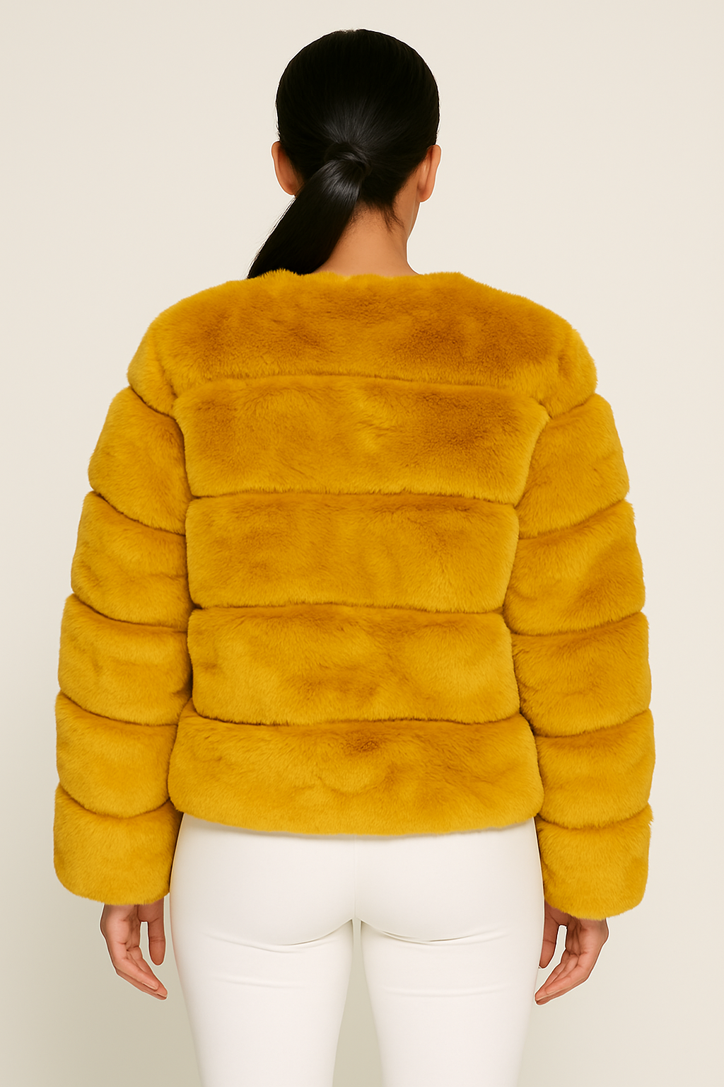 JORDAN Faux Fur Chinchilla Jacket
