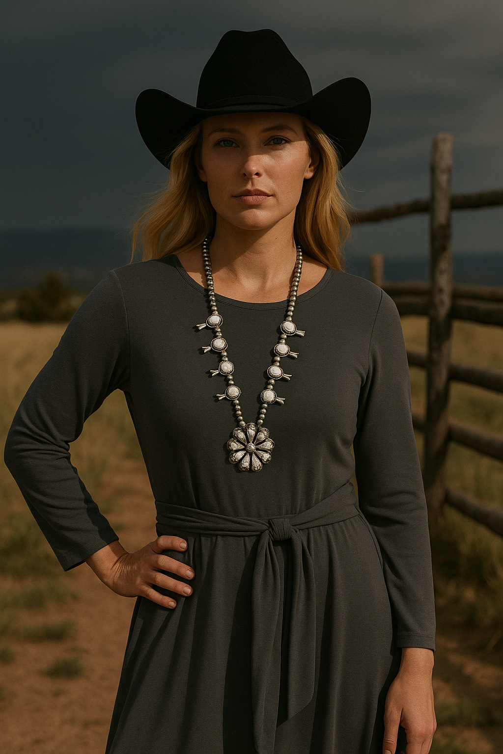 STELLA Wrap Style Dress in Grey