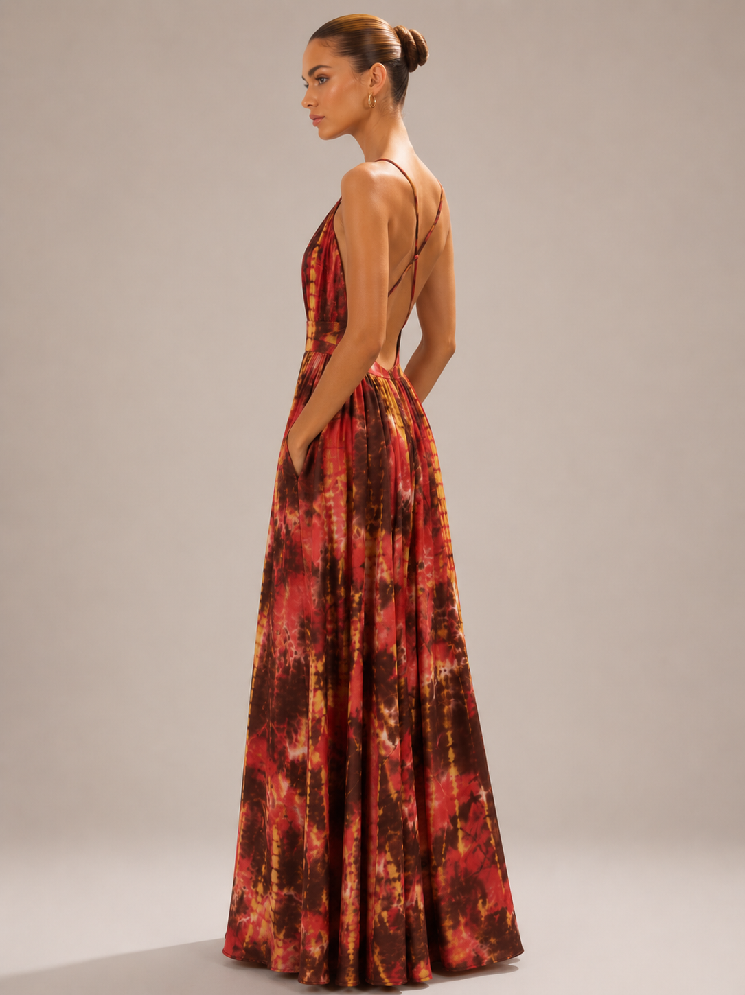 Sunset Tie-Dye Rapture Maxi Dress