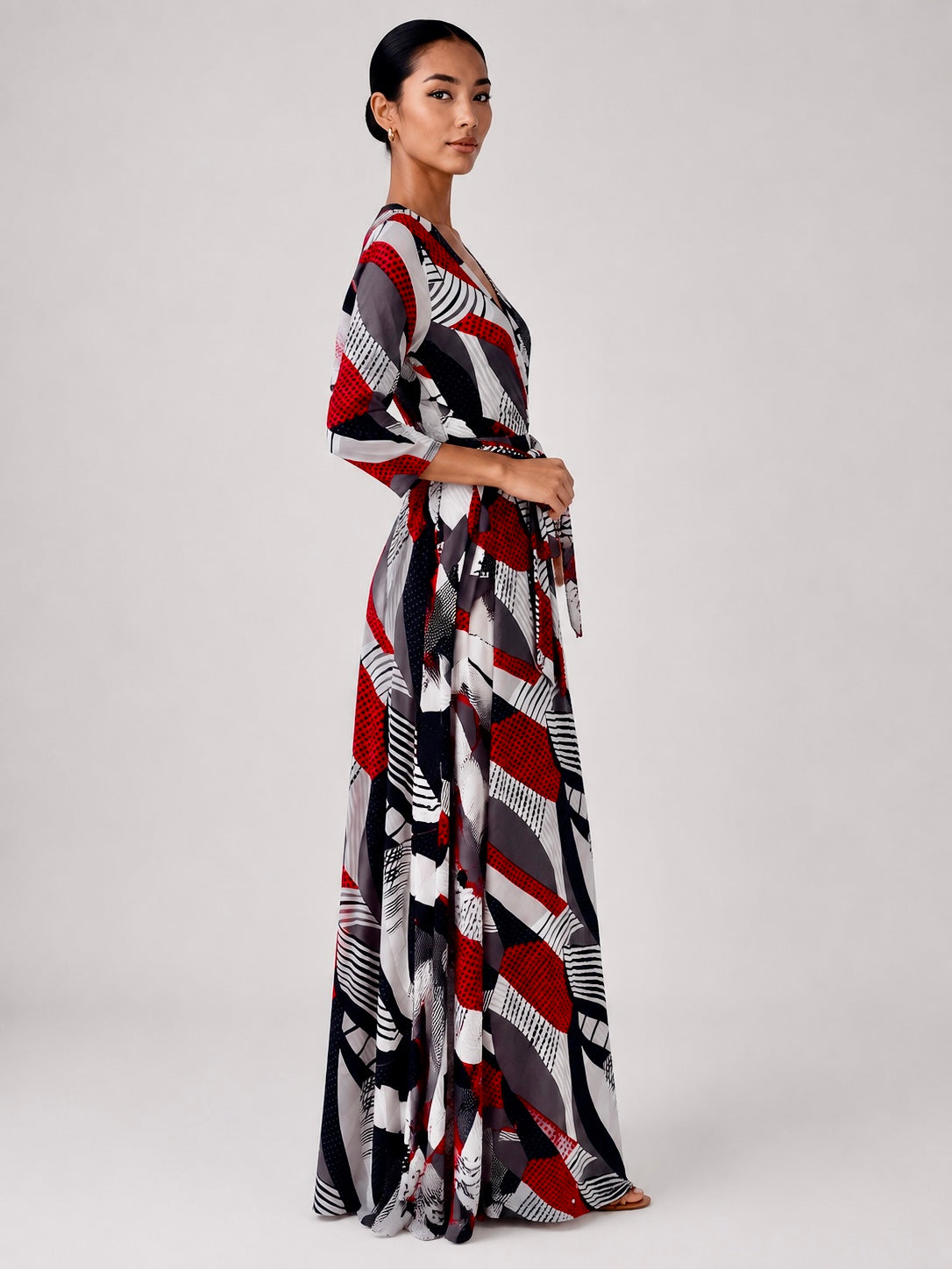STELLA Wrap Style Dress in Geometrics