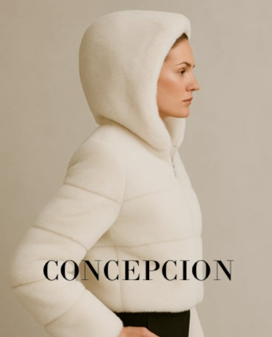 ASPEN Faux Fur Hoodie in Snow White