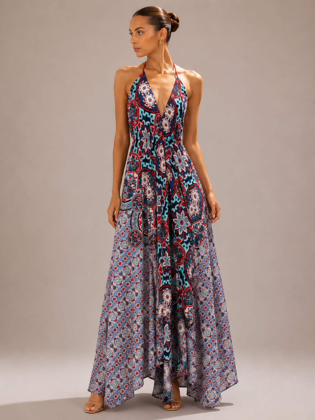 MORGAN Maxi Dress in Asian Print