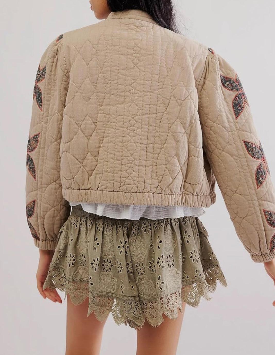JAPANESE Style Quilted Crop Jacket