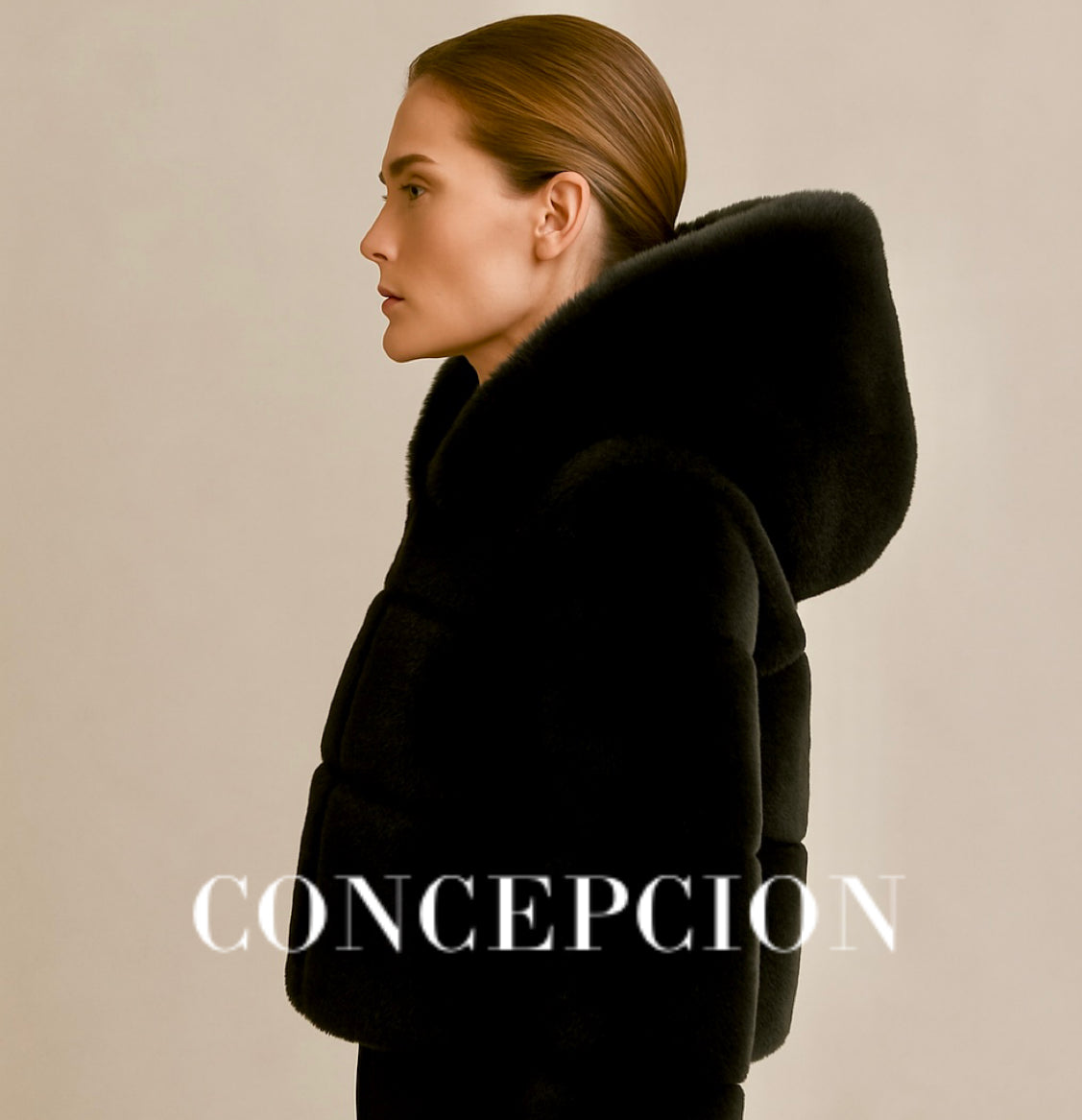 ASPEN Faux Fur Hoodie in Black