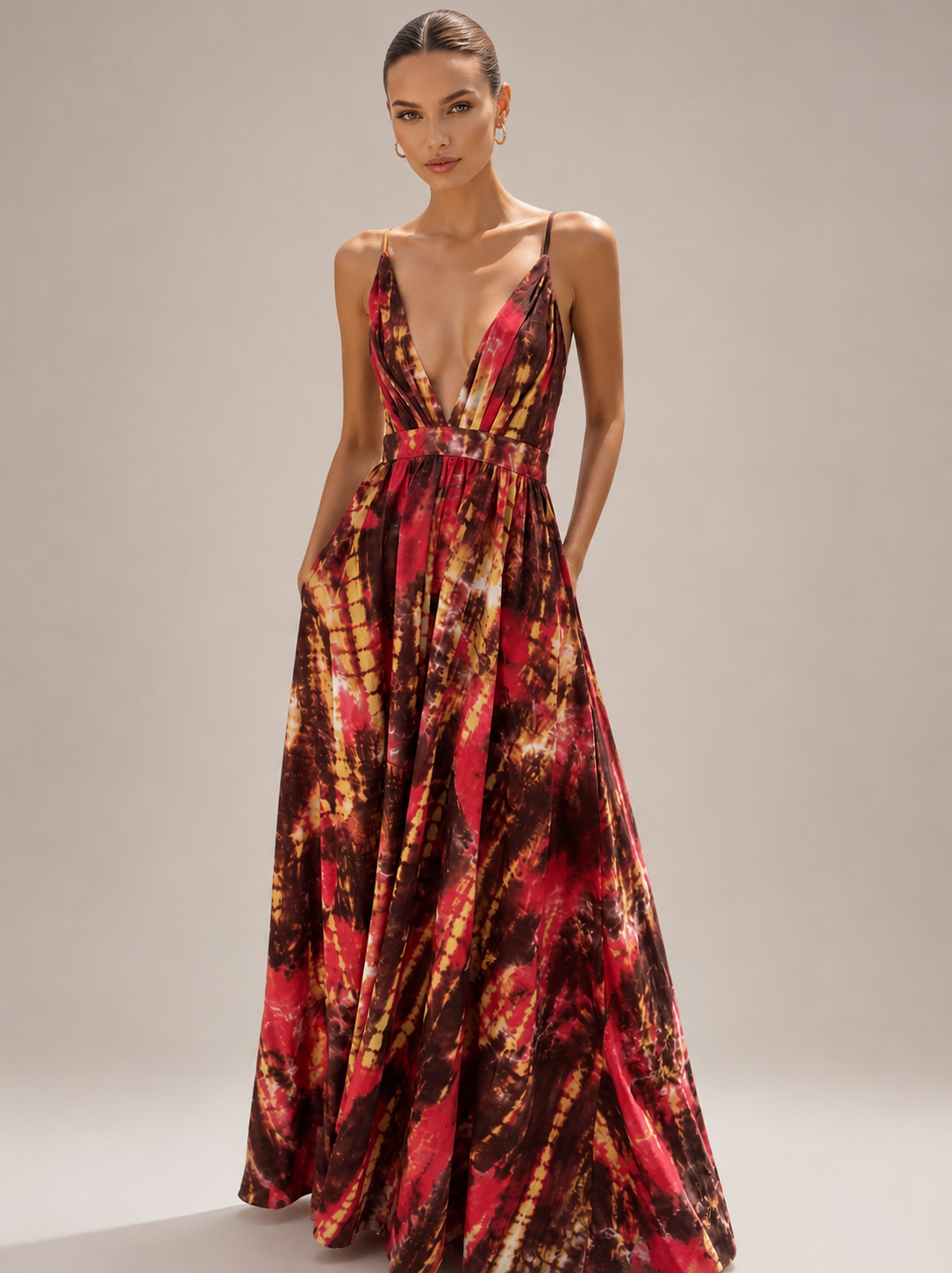 Sunset Tie-Dye Rapture Maxi Dress