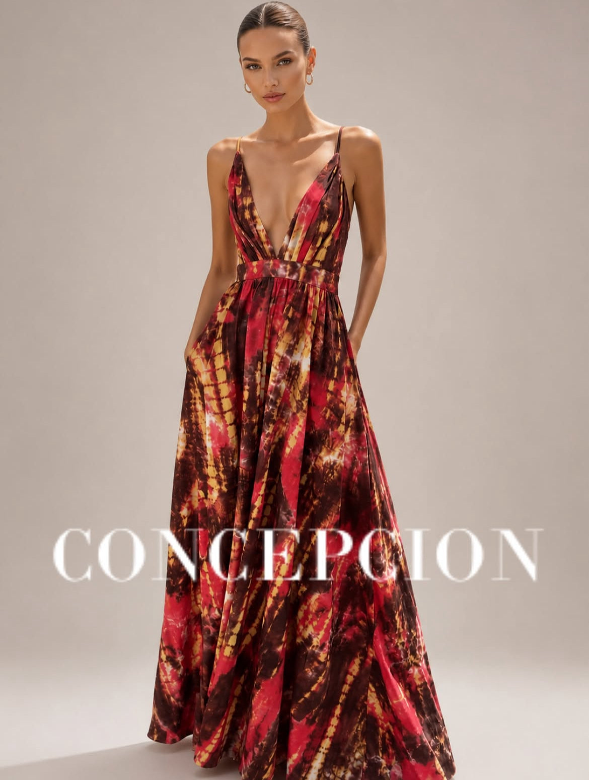 Tye Die Dress in Color Sunset