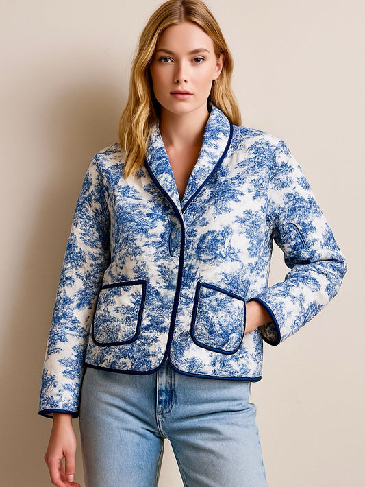 French Toile Quilted Jacket