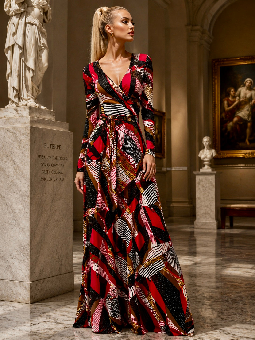 STELLA Wrap Style Dress in Radical Print
