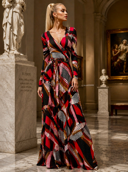 STELLA Wrap Style Dress in Radical Print