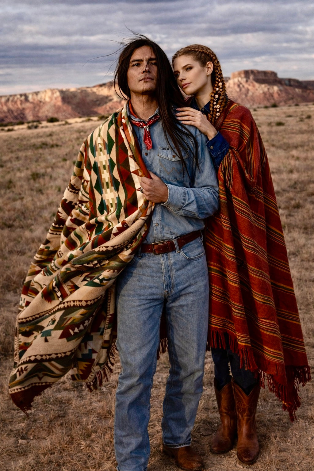 HIMALAYAN Yak Wool Duster in Cranberry