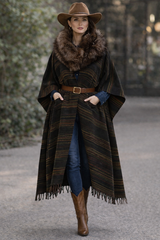 HIMALAYAN Yak Wool Duster in Black