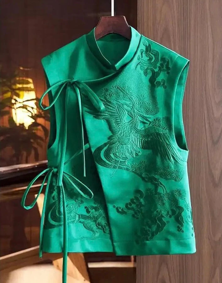 SHANGHAI Vest in Emerald Green