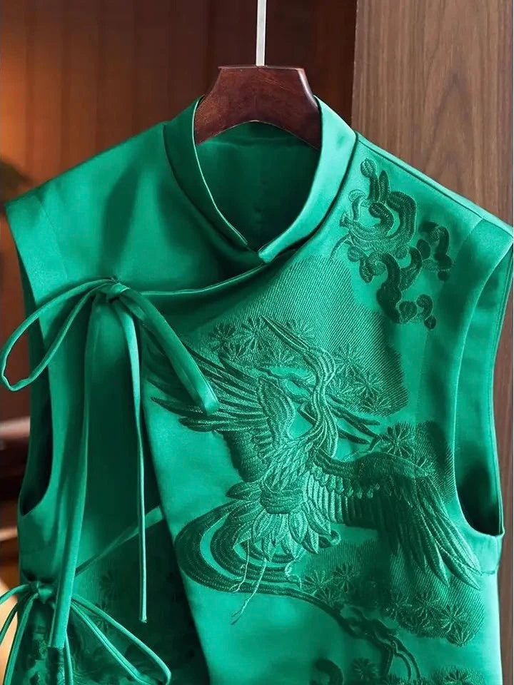 SHANGHAI Vest in Emerald Green