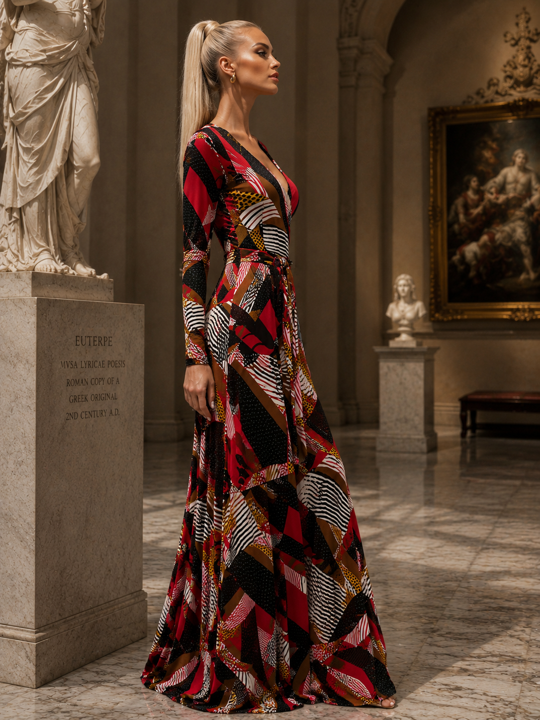 STELLA Wrap Style Dress in Radical Print